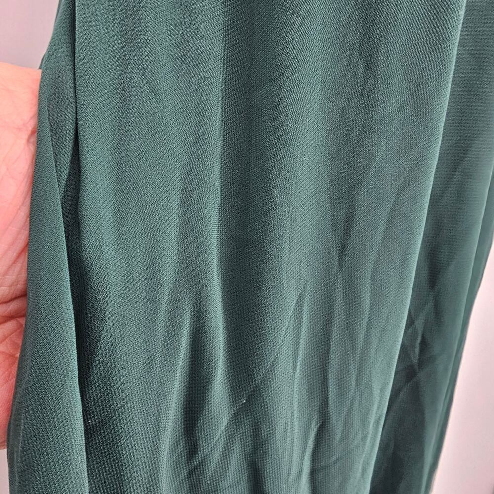 Birdy Grey Womans size S Devin Chiffon Formal Maxi Dress Gown Slit Emerald NEW - Picture 6 of 11